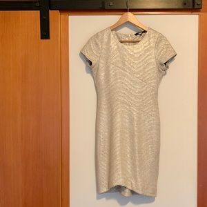 FELICITY & COCO Metallic Textured Sheath Dress